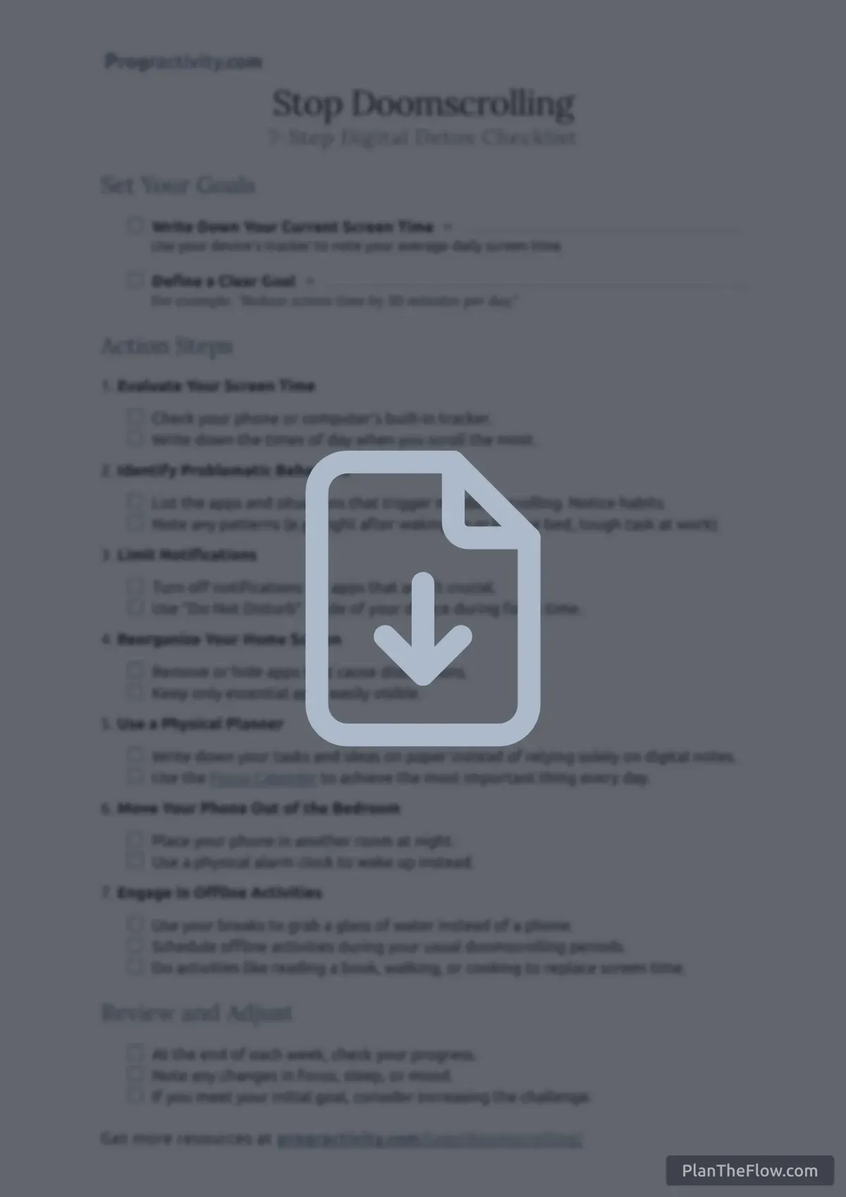 Digital Detox Checklist Preview